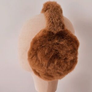 Cozy Brown Alpaca Fur Earmuffs